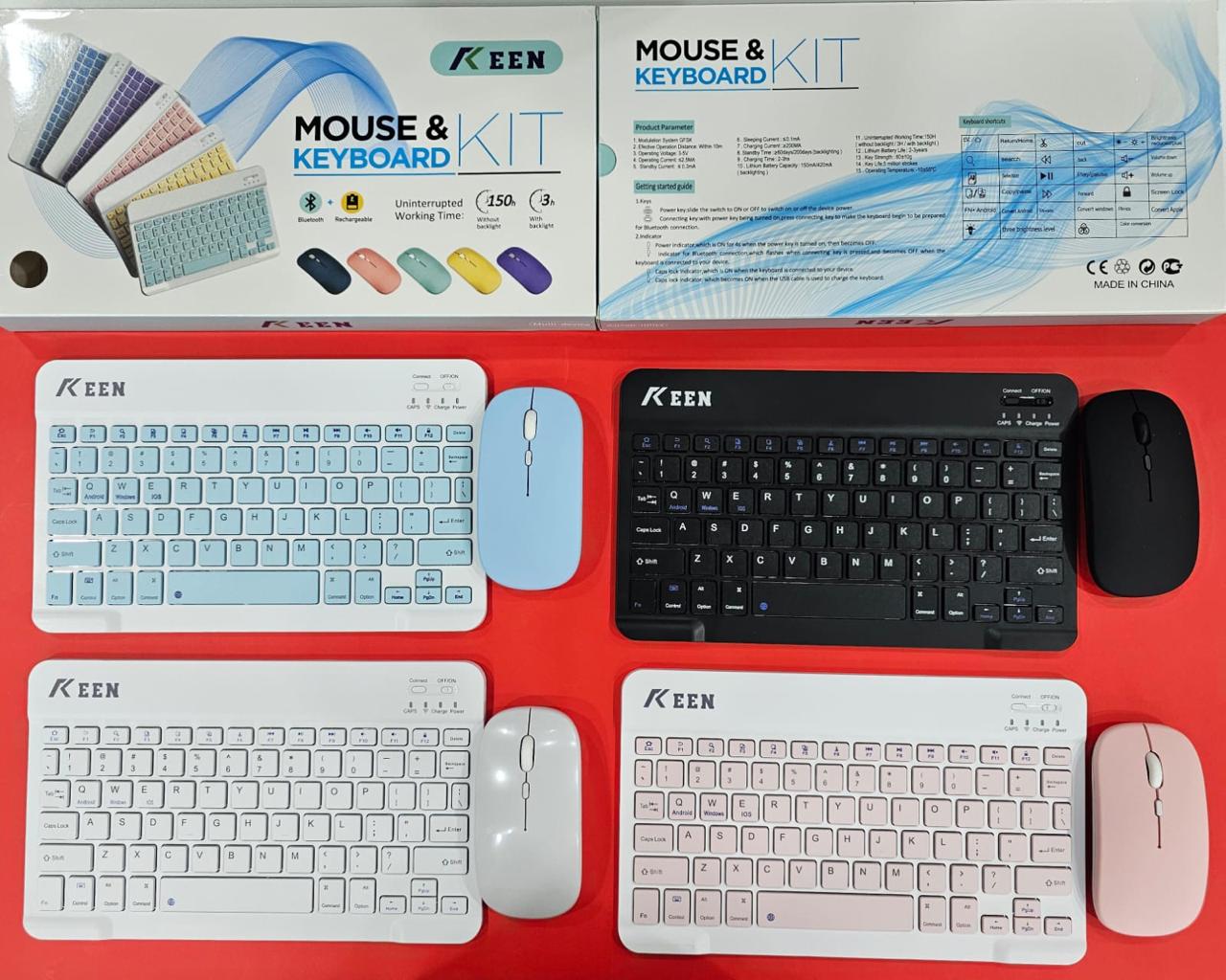 Teclado inal&aacute;mbrico touchpad Teclado desmontable colorido